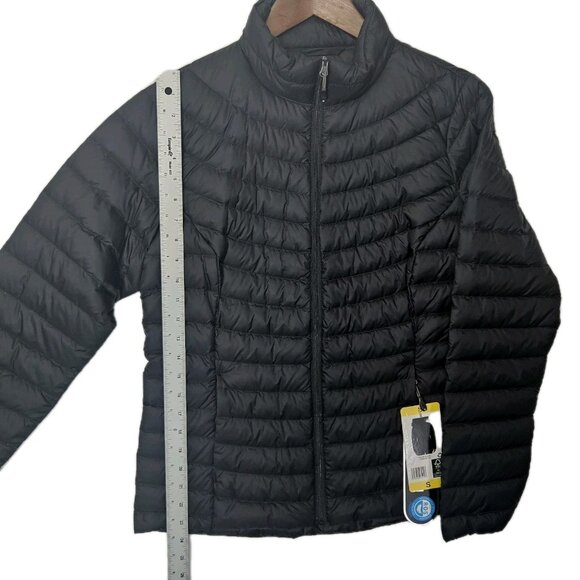 32 Degrees Heat Ultra Light Down Jacket Womens Size S Black Zip Pockets Full Zip - Picture 6 of 12